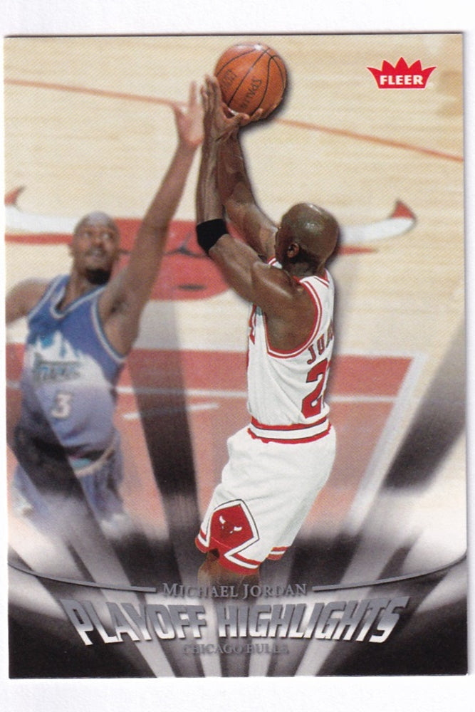 2007-08 Fleer Playoff Highlights Michael Jordan Chicago Bulls #PH28