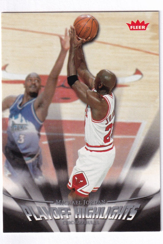 2007-08 Fleer Playoff Highlights Michael Jordan Chicago Bulls #PH28