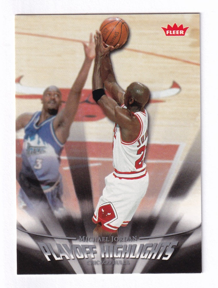 2007-08 Fleer Playoff Highlights Michael Jordan Chicago Bulls #PH28