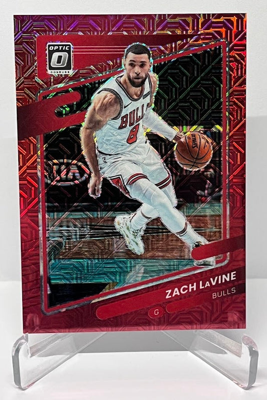 2021-22 Panini Donruss Optic Choice Red Prizm Zach LaVine Bulls 15/88 #105
