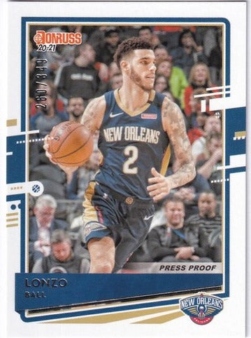 2020-21 Panini Donruss Lonzo Ball Pelicans 260/349 #44