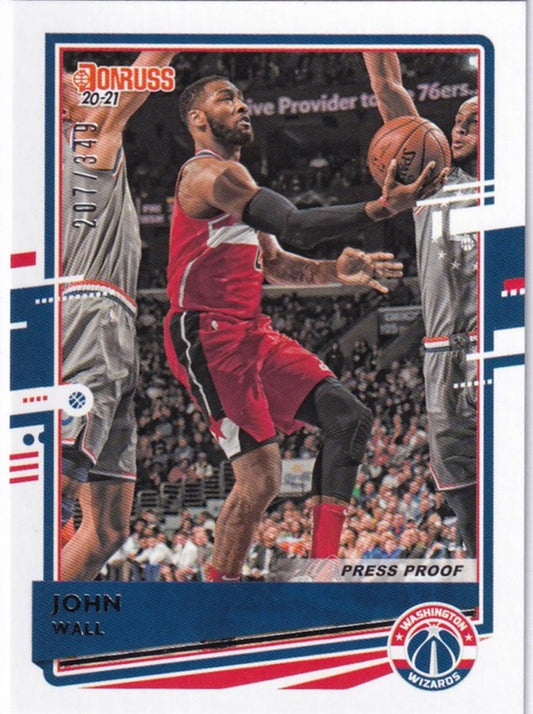 2020-21 Panini Donruss Press Proof John Wall Rockets 207/349 #49