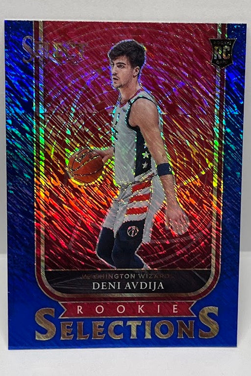 2020-21 Panini Select Blue Prizm RC Deni Avdija Washington Wizards #6