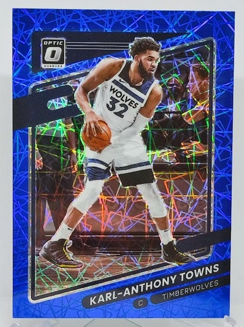 2021-22 Panini Donruss Optic Blue Velocity Prizm Karl-Anthony Towns  #87