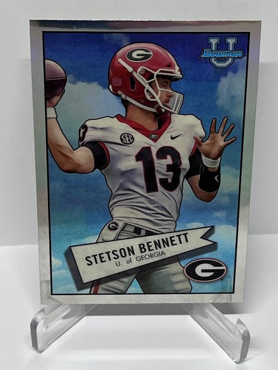 2022 Topps Bowman University Chrome Retro Stetson Bennett Georgia