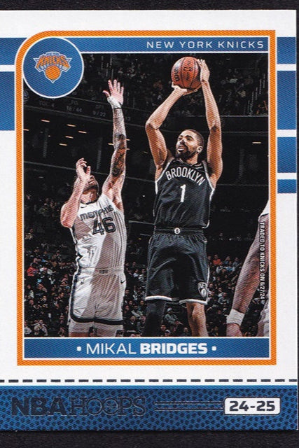 2024-25 Panini Hoops Mikal Bridges New York Knicks #203