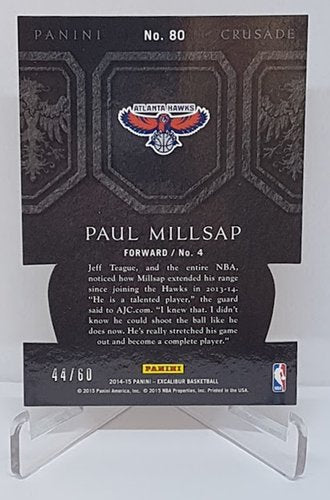 2014-15 Panini Excalibur Crusade Die-Cut Paul Millsap Hawks 44/60 #80