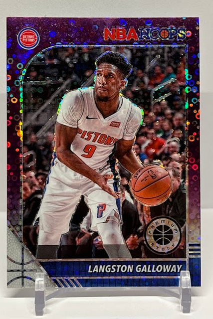 2019-20 Panini Hoops Premium Disco Prizm Langston Galloway Pistons #56