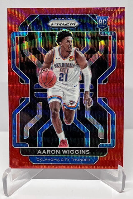 2021-22 Panini Prizm Ruby Wave Prizm RC Aaron Wiggins Okc Thunder #286