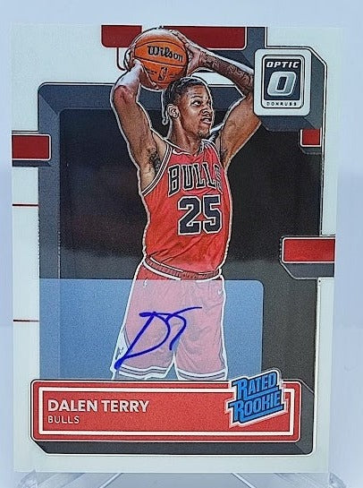 2022-23 Panini Donruss Optic Rated Rookie AU on Card Dalen Terry Bulls #232