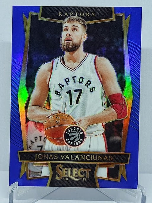 2016-17 Panini Select Blue Prizm Jonas Valanciunas Raptors 221/299 #100