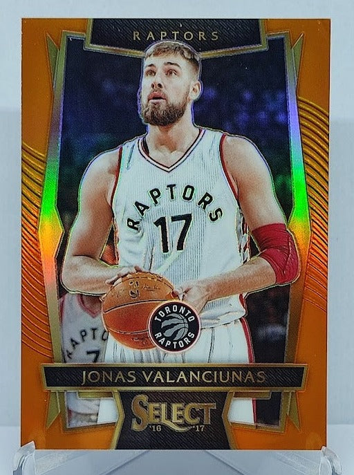 2016-17 Panini Select Orang Prizm Jonas Valanciunas Raptors 35/60 #100