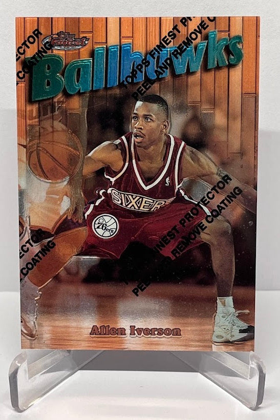 1997 Topps Finest Ballhawks Allen Iverson Philadelphia 76ers #57