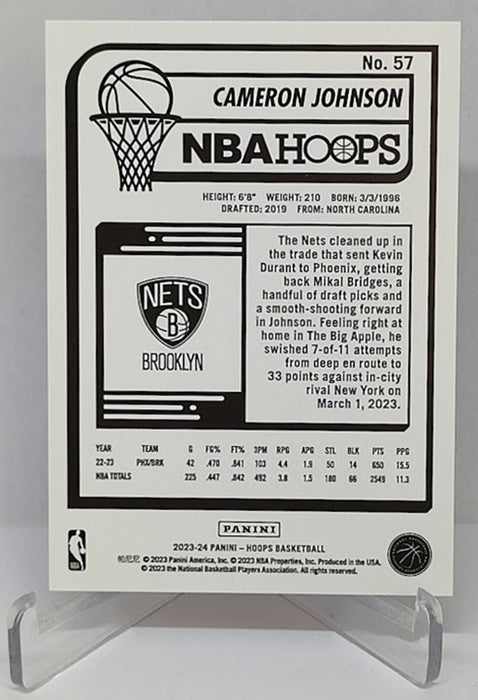 2023-24 Panini Hoops Hyper Red Cameron Johnson Nets 97/99 #57