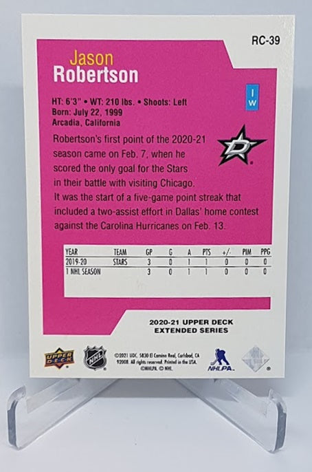 2020-21 Upper Deck Extended Series Rookie Class Jason Robertson Stars RC-39
