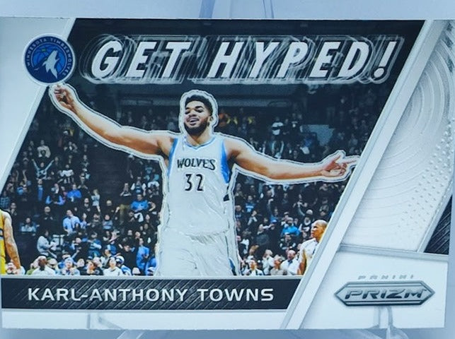 2017-18 Panini Prizm Get Hyped Karl-Anthony Towns Minnesota