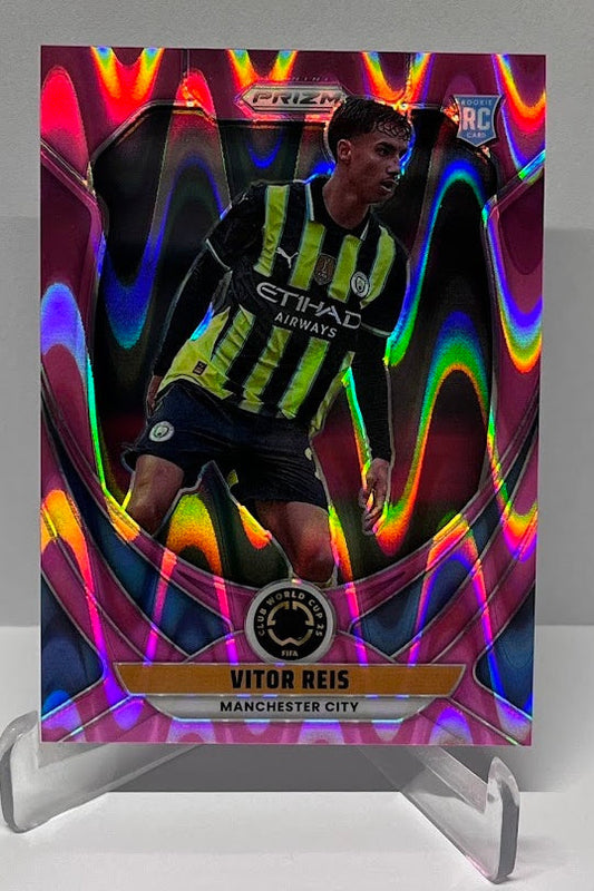 2025 Panini Prizm FIFA Club World Cup Pink Seismic RC Vitor Reis 259/299 #156