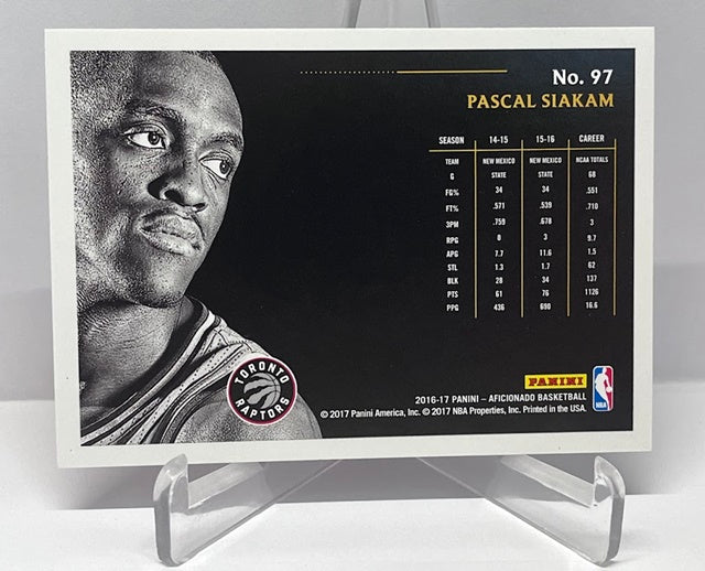 2016-17 Panini Aficionado RC Pascal Siakam Toronto Raptors #97