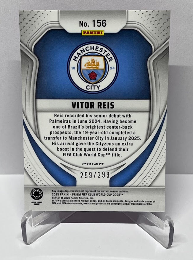 2025 Panini Prizm FIFA Club World Cup Pink Seismic RC Vitor Reis 259/299 #156