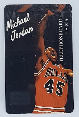 Michael Jordan Chicago Bulls Telephonecard US 5 $ Limited 1792 of 2000