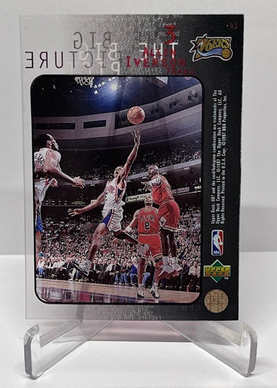 1997 Upper Deck 3 The Big Picture Allen Iverson Philadelphia 76ers #41