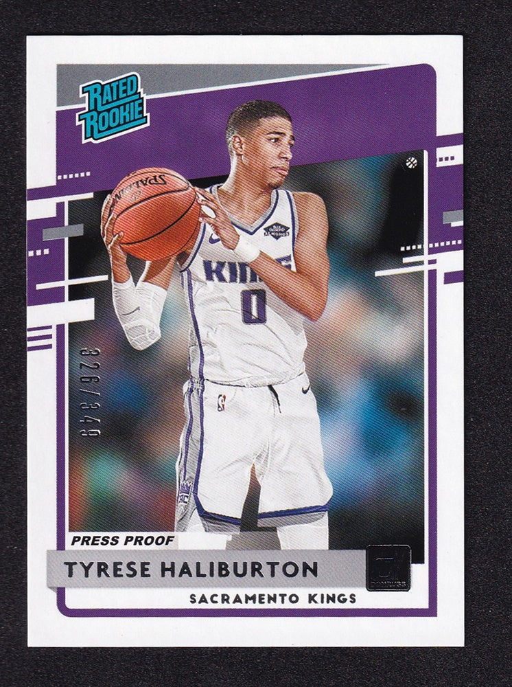 2020-21 Panini Donruss Rated Rookie Tyrese Haliburton Kings 326/349 #231