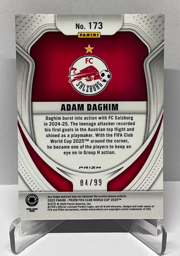 2025 Panini Prizm FIFA Club World Cup Purple Seismic Adam Daghim 84/99 #173