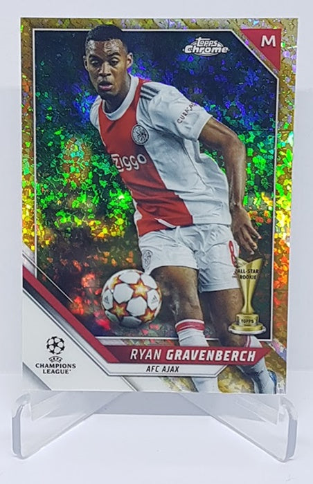 2021-22 Topps Chrome Mini Diamond All Star Rookie Ryan Gravenberch Ajax 12/50 #72