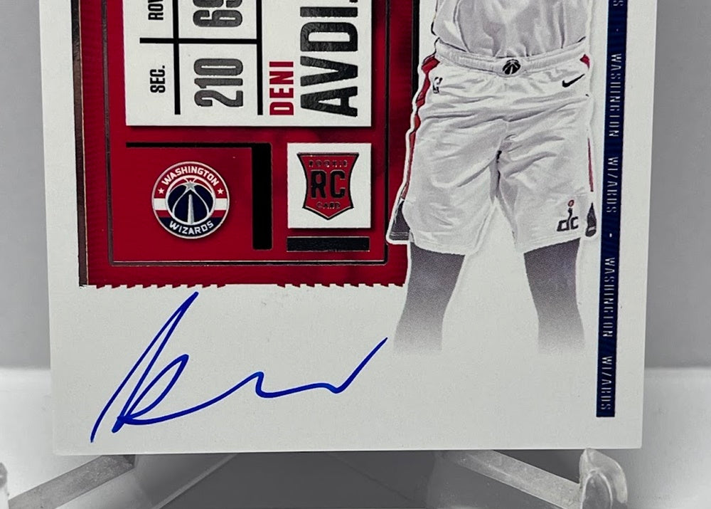 2020-21 Panini Contenders AU on Card RC Deni Avdija Washington #137