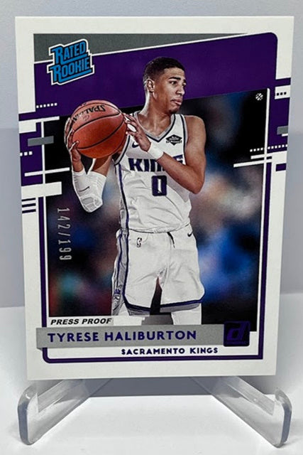 2020-21 Panini Donruss Rated Rookie Tyrese Haliburton Kings 142/199 #231