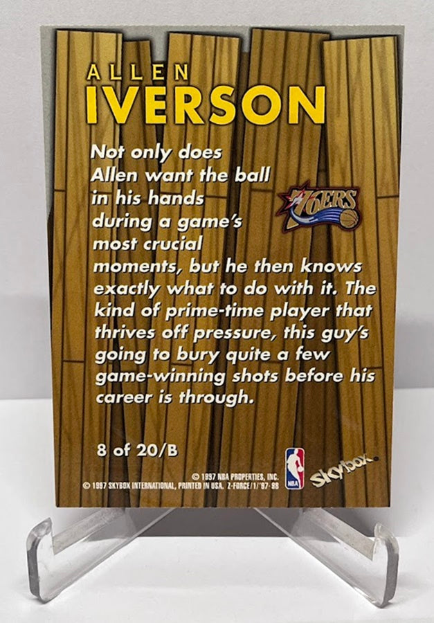1997-98 Skybox Z Force Boss Allen Iverson Philadelphia 76ers #8