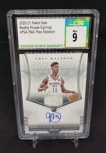 2020-21 Panini Noir Signings RC Theo Maledon OKC CSG 9